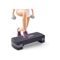 Step Aeróbico de Academia Ajustável 67 x 28 x 10-15 cm com Regulagem de Altura – Antiderrapante, Material Resistente e Design Portátil