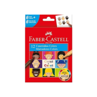 Canetinha, Faber-Castell, Caras & Cores, 15.0112CCZF, 6 Cores + 6 Tons de Pele