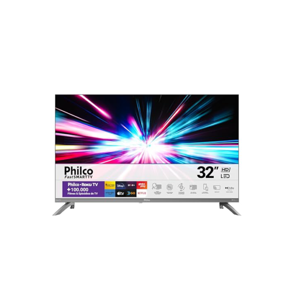 Smart TV 32" Philco LED Roku Tv HD Dolby Audio P32CRA