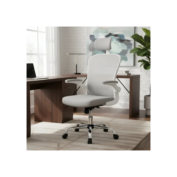 Cadeira De Escritório Ergonômica Giratória Boston G100 Com Estofado mesh luvinco Com Ajuste Lombar