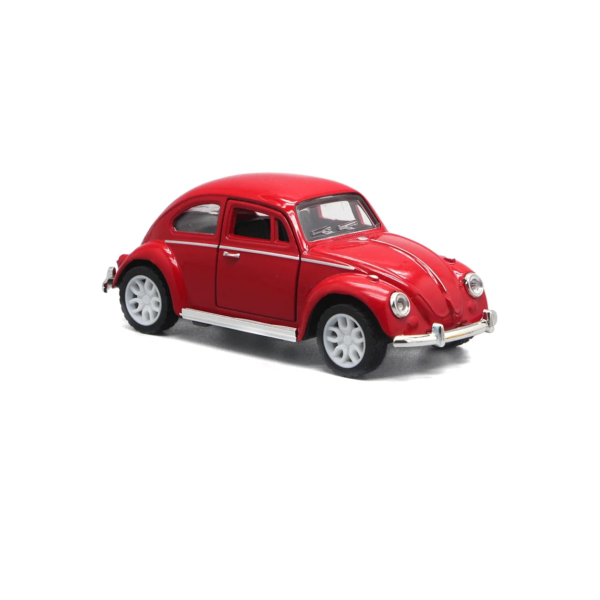 Diecast Metal Pull Back Action Drives Carro, Brinquedo modelo para a frente para o presente, Vermelho, Crianças, Escala 1:36