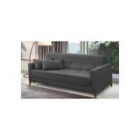 Sofá Cama 3 lugares 2,00m Aurora Suede Cinza Adonai Estofados