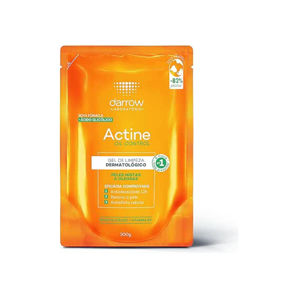 Darrow Actine Oil Control Gel de Limpeza Facial Refil 300g