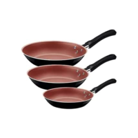 Tramontina JOGO FRIGIDEIRAS 3PCS CARIBE PRETO - SORTIDOS DE ALUMINIO COM REV ANTIADERENTE E POLIESTER