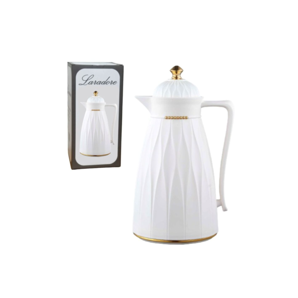 Garrafa Térmica de Café Laradore Chic - Branca e Dourada 1L
