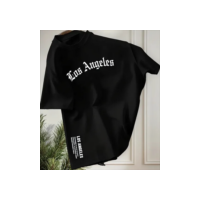 Camiseta Masculina Casual Algodão Estampa Los Angeles Verão