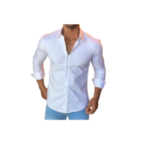 Camisa Social Masculina Slim fit Luxo Moda Estilosa Manga Longa