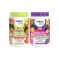 Salon Line, Kit 2 Cremes para Pentear Melancia e Uva Kids