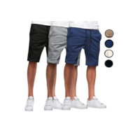 KIT 3 Bermuda Sarja Colorida Jeans Premium Masculino Diversas Cores