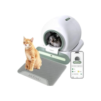 Caixa de areia automática,65L+9L Caixa de areia para gatos/Caixa de areia para gatos com auto-limpeza/controle APP