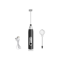 Misturador Bebidas Ovos Mini Mixer Fuê Forte Portátil Elétrico Recarregável (Preto)