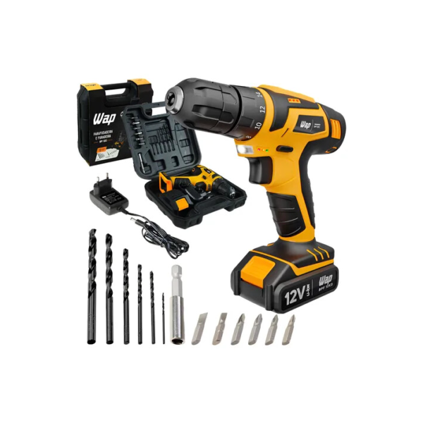 Parafusadeira Furadeira Bateria 12v 3/8'' Bpf 12k3 Wap