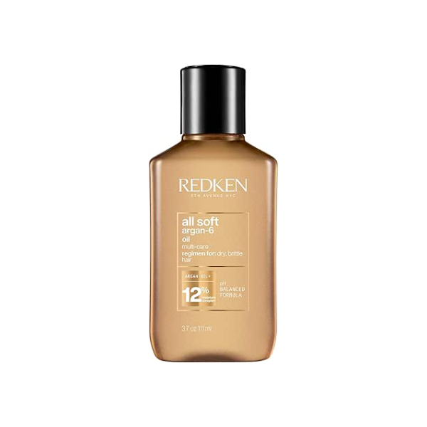 Redken Óleo Capilar All Soft Argan-6 | Para Cabelos Secos | Condiciona profundamente o cabelo, adiciona suavidade e brilho | Com Óleo de Argan | 111ml