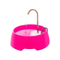 AMICUS - Fonte Bebedouro de Água Portátil AQUA MINI para Gatos e Cães - Fontes de Água para Pets, Bebedouro para Animais de Estimação - Adaptável, Aço Inoxidável, Bivolt - 1,2L de Capacidade - Rosa