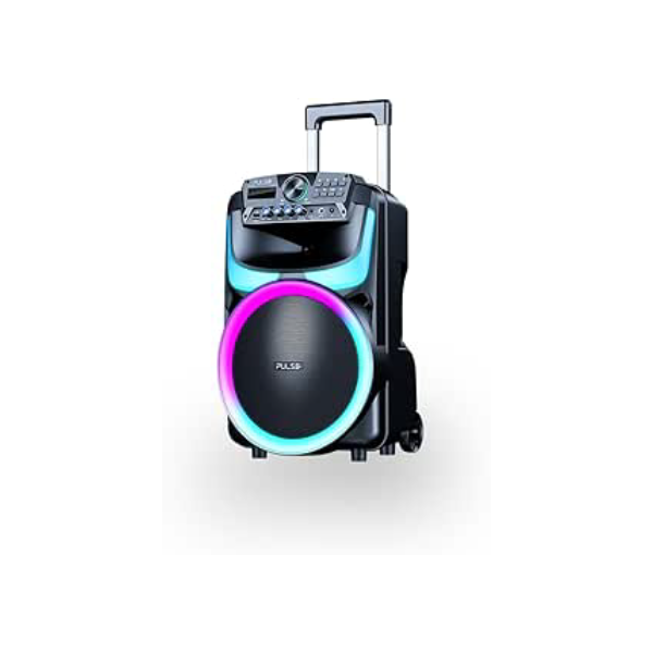 Caixa de Som Amplificada, Pulse Burst 400W, Cores RGB, Bluetooth, Entrada Auxiliar (AUX), USB, Cartão de Memória, P10 e Rádio FM, Até 5hrs de Bateria, Preto - SP405