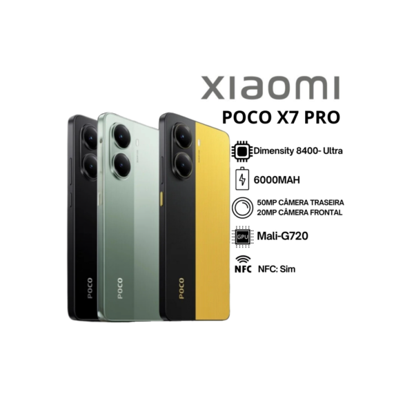 Celular Smartphone Xiaomi Poco X7 Pro 5G 256GB / 512GB Versão Global Original Lacrado Envio Imediato