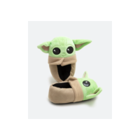 Pantufa Fechada com Estampa 3D do Baby Yoda Marrom
