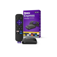 Roku Express | Dispositivo de streaming para TV HD/Full HD compatível com Alexa, Siri e Google. Inclui Cabo HDMI Premium