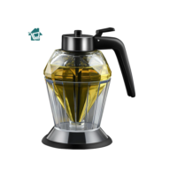 Dispensador De Mel De Vidro Em Forma De Diamante Com Suporte De 200ml Óleo Multifuncional SHOPSKC5786