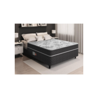 Cama Box Conjugada Ortopédica Viúva D26 - Lucas Home - Unique 128x188x52cm - Preto