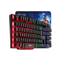 Kit Teclado Gamer Semi Mecanico Iluminado Led para Pc Ps4 Ps5 Xbox Notebook Abnt com Mouse Pad Gamer …