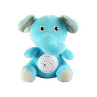 Clingo Pelucia Elefante Musical E Luz Azul