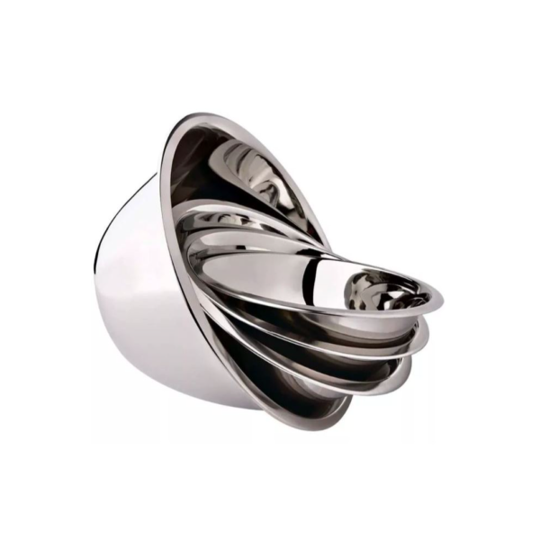 Tigela Bowl Inox Saladeira Com 5 Pecas