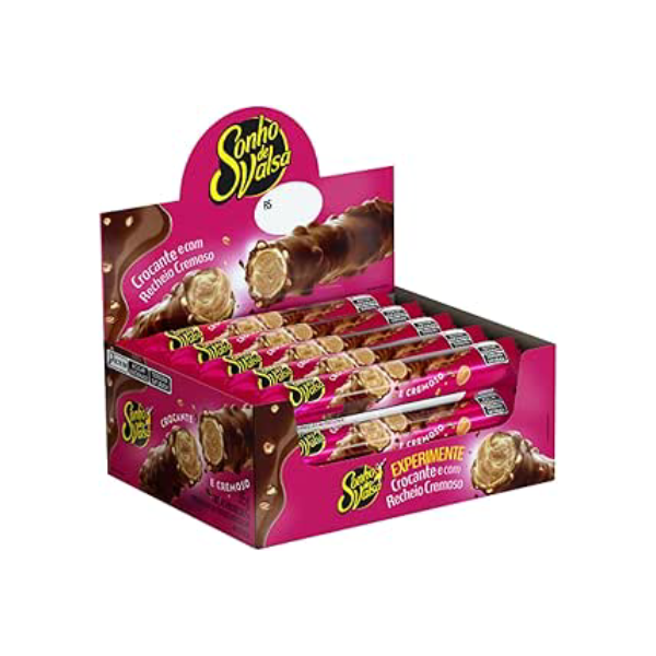 Stick Wafer Recheado Sonho de Valsa display com 15 unidades de 25g