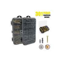 Kit Combo Parafusos e Buchas Phillips Maleta estojo organizador para pequeno reparos 301pcs