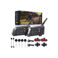 2 Intercomunicador V6 Pro 1200 Capacete Blueotooth Sem Fio