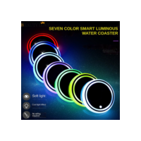 Porta-Copos Com Claro LED USB De 7 Cores Anti-Deslizante/Muda De Água/Acessórios De Decoração De Carro