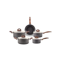 Brinox - Jogo de Panelas Antiaderente Ceramic Life 5 Peças com Fundo de Indução Smart Plus - Granito