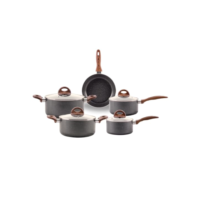 Brinox - Jogo de Panelas Antiaderente Ceramic Life 5 Peças com Fundo de Indução Smart Plus - Granito