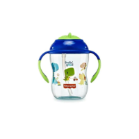 Copo de Treinamento com Canudo First Moments Fisher Price Azul - BB1016