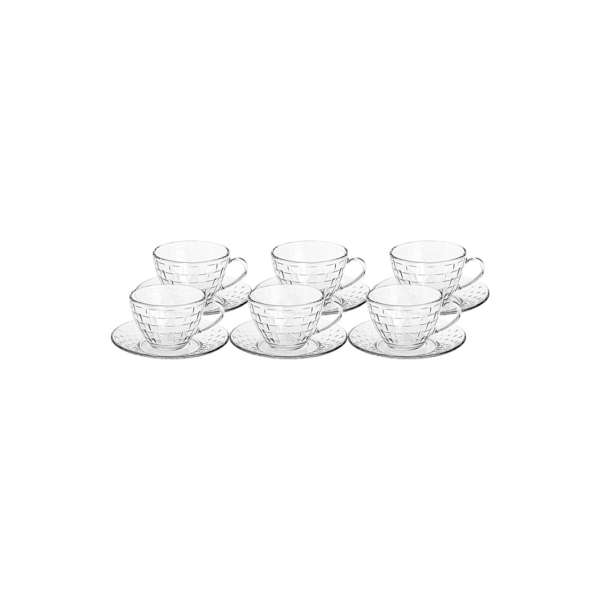 Conjunto de Xícaras Cazza Picnic em Vidro 290ml 6 Peças