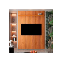 VIA NOSSA - Painel Ripado para Tv Até 55 Polegadas Intense 135cm Cor:cedro