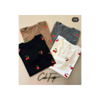 kit 3 blusinha básica baby look camiseta viscorycla estampas variados
