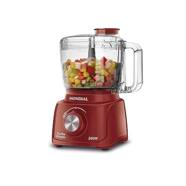 Mini Processador Turbo Pratic, Mondial, Vermelho, 300W, 110V - MP-16-R