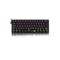 Teclado Mecanico Gamer Fizz Rainbow Preto Switch Marrom