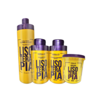 Kit Lisoterapia Progressiva Shampoo Condicionador Máscara Hidratação Reconstrução Super Tratamento