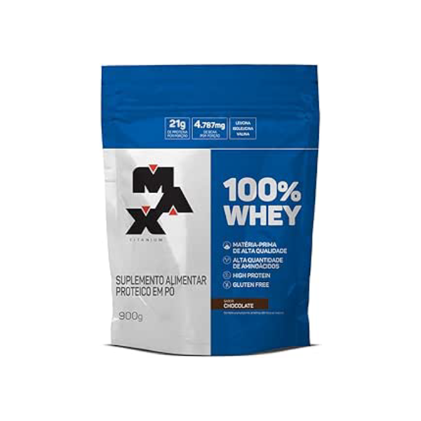 Max Titanium 100% Whey - 900G Refil Chocolate -