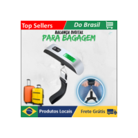 Balança Eletrônica para Bagagem com Display LCD - Escala Pendurada para Pesagem de Malas e Sacos de Viagem
