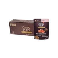 Ração Úmida GranPlus Gourmet Gatos Adultos Salmão 85g - Pack com 18 unidades