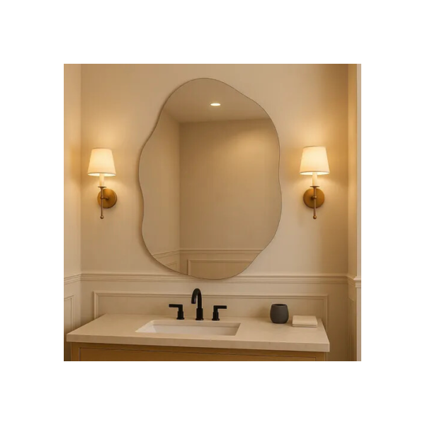 Espelho Vildrex Roma 70x50cm Design Moderno Lapidado Luxo