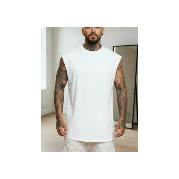 Regata Oversized Masculino Tamanho Grande Básica Lisa