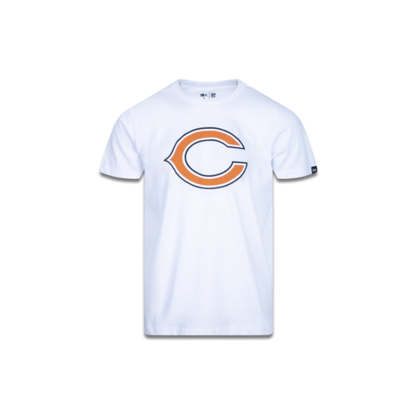 Camiseta New Era Plus Size Regular Manga Curta Chicago Bears Branco