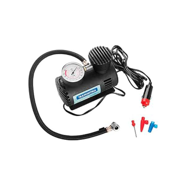Tramontina Compressor Ar Portatil 12v, Potencia 50w, Pressao Maxima 300 Psi, Vazao 8 Litros/minuto