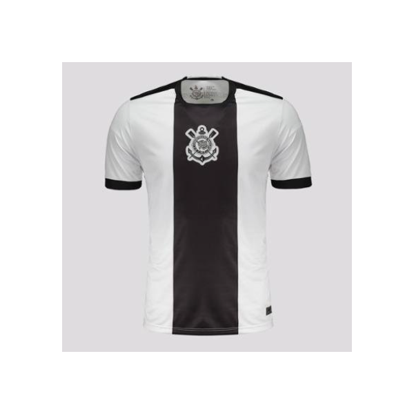 Camisa Corinthians Branca e Preta - Branco