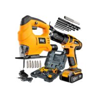 Kit Ferramentas Serra Tico Tico 500W Corta Madeira Aço com Parafusadeira Furadeira 12v WAP