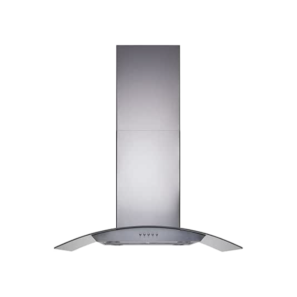 Coifa de Ilha Gourmet 180W, 90cm, Inox e vidro curvo, 220v, Cadence